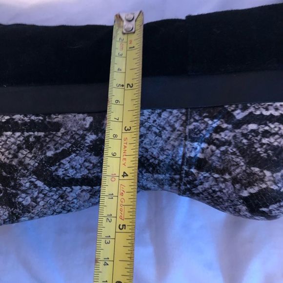 Black suede/ snakeskin tall boots - Picture 8 of 15